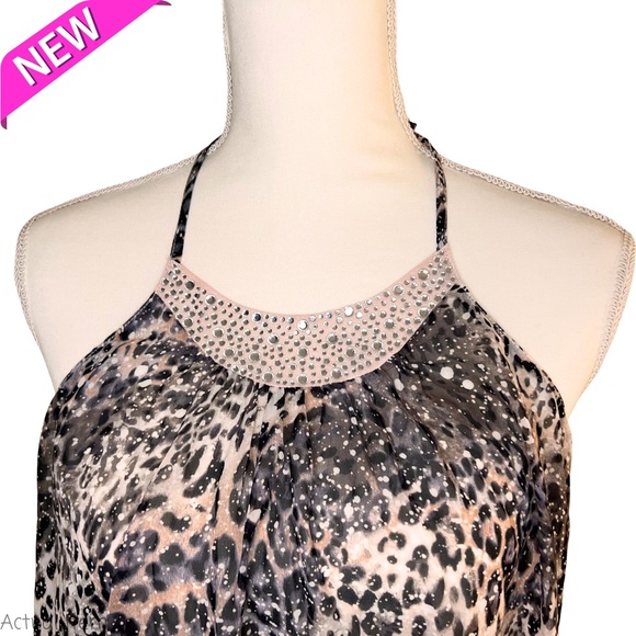 🆕 NWT Victoria’s Secret Leopard Babydoll Bow Back Chiffon Half Slip Size Small - Picture 3 of 5